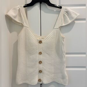 Anthropologie | White Knit Top